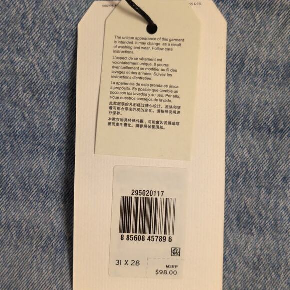 Levi's 501 Skinny Jeans Blue High Rise Button Fly 31 x 28 New - Picture 15 of 16